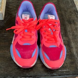Worn twice, Puma RS-X, Used with no box, Girls size 4.5 (Pink)